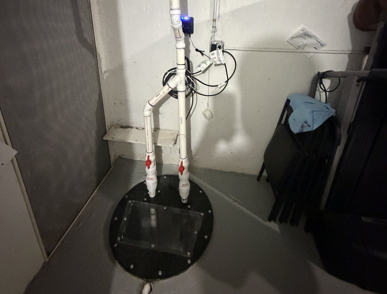 Dual sump pump install with battery backup
